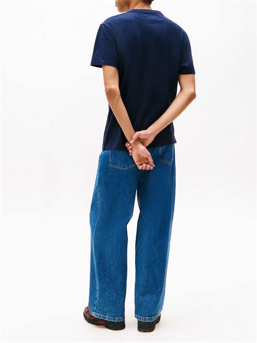 T-shirt blu scuro in cotone Tommy Jeans | DM0DM207440GZ